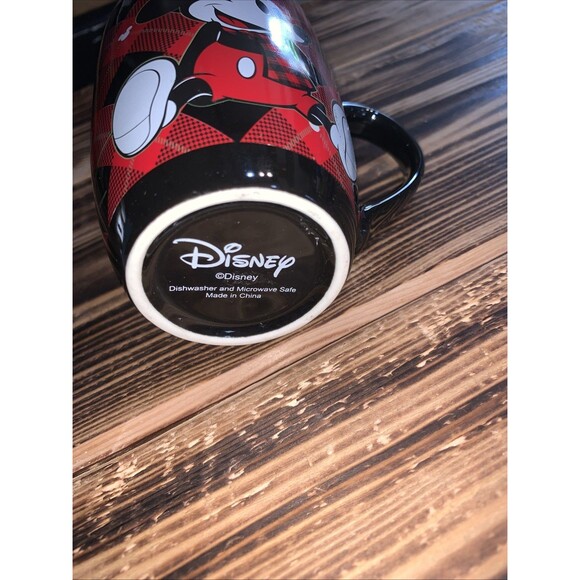 Disney Mickey Mouse Portrait  Red Black Ceramic Coffee Mug Cup - Picture 6 of 9